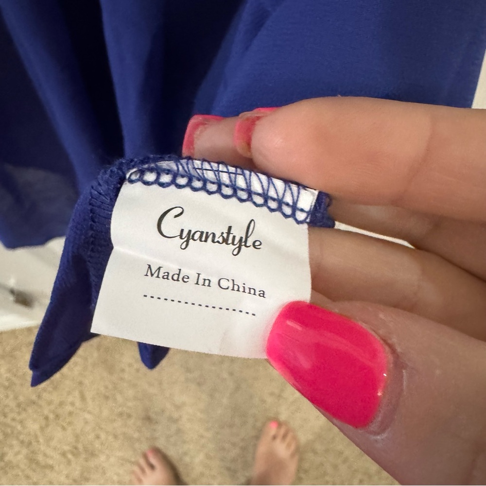 Cyanstyle Pleated‎ Chiffon Cami Top – NWT – Size L - Picture 11 of 12